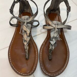 Silver Braided Sandals